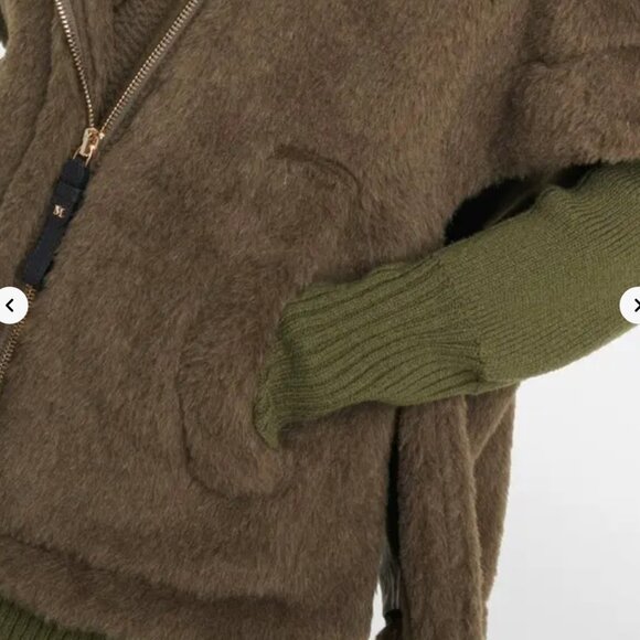 Max Mara Women's Green Manto Alpaca-Blend Cape - Picture 2 of 3